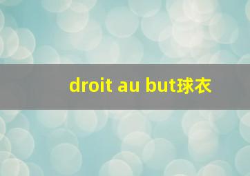 droit au but球衣